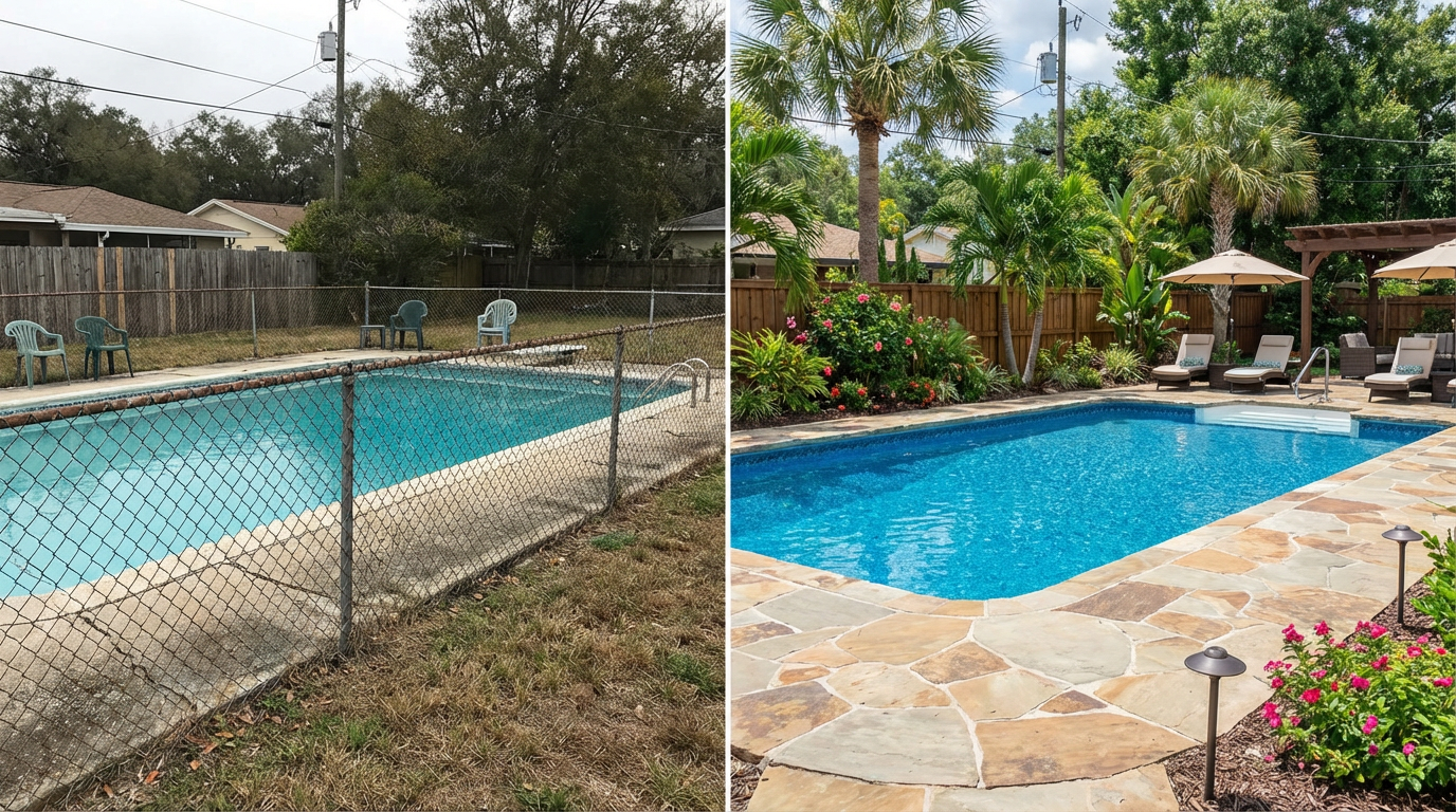 Gray sedan in parking area before AI background replacement